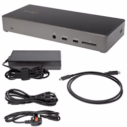 StarTech.com Dock USB type C - Docking station USB C con triplo monitor 4K - Power Delivery 100W - DP 1.4 Alt Mode & DSC, 2x DisplayPort 1.4/HDMI 2.0 - 6xUSB (2x 10Gbps) - Windows/Chrome - Vista aggiuntiva 8