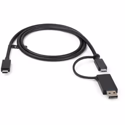 StarTech.com Cavo USB-C da 1 m con adattatore Dongle USB-A - Cavo ibrido 2-in-1 USB tipo C con USB-A - Da USB-C a USB-C (10Gbps/100W PD), da USB-A a USB-C (5Gbps) - Ideale per docking station ibride - Vista aggiuntiva 4