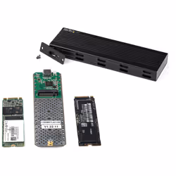 StarTech.com Enclosure USB-C a M.2 NVMe o M.2 SATA SSD 10Gbps - Case esterno portatile M.2 PCIe/SATA NGFF SSD in alluminio - Box esterno per SDD - Cavi host USB Type-C e USB-A - Supporta 2230/2242/2260/2280 - Vista aggiuntiva 5