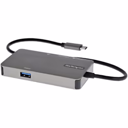 StarTech.com Adattatore multiporta USB-C a HDMI 4K 30 Hz o VGA 1080p - Convertitore USB C con HUB USB a 3 porte e 100W Power Delivery - GbE - Cavo integrato da 12 cm - Vista aggiuntiva 4