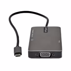 StarTech.com Adattatore multiporta USB-C a HDMI 4K 30 Hz o VGA 1080p - Convertitore USB C con HUB USB a 3 porte e 100W Power Delivery - GbE - Cavo integrato da 12 cm - Vista aggiuntiva 5