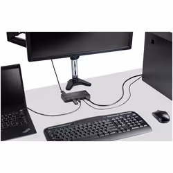 StarTech.com Switch KVM ibrido USB-A + HDMI e USB-C a 2 porte - Monitor singolo HDMI 2.0 4K 60Hz - Switch KVM compatto per desktop e/o laptop HDMI - Alimentato da bus USB - Compatibile con Thunderbolt 3 - Vista aggiuntiva 7