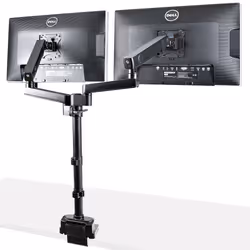 StarTech.com Supporto Doppio Monitor per Scrivania - Braccio per 2 Monitor VESA fino a 32" /8kg - Staffe Verticali Impilabili - Altezza Regolabile/Snodato - Montaggio Morsetto a C o Vite Passante - Vista aggiuntiva 4