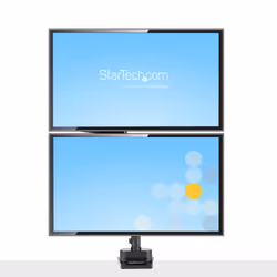 StarTech.com Supporto Doppio Monitor per Scrivania - Braccio per 2 Monitor VESA fino a 32" /8kg - Staffe Verticali Impilabili - Altezza Regolabile/Snodato - Montaggio Morsetto a C o Vite Passante - Vista aggiuntiva 5