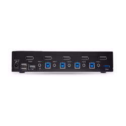 StarTech.com KVM Switch DisplayPort a 4 porte, 8K 60Hz / 4K 144Hz, Display singolo, DP 1.4, 2x USB 3.0, 4x USB 2.0 HID, Commutazione con pulsanti e tasti di scelta rapida, Conforme TAA - Indipendente dal SO - Vista aggiuntiva 4