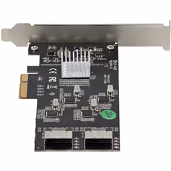 StarTech.com Scheda SATA PCI Express a 8 porte - Adattatore/convertitore PCI Express GEN 2 per SSD/HDD SATA 3 con 4 Controller Host - Scheda di Espansione SATA PCIe x 4 Gen 2 a SATA III 6 Gbps - Vista aggiuntiva 5
