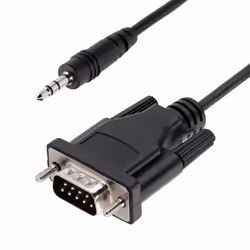 StarTech.com Cavo Seriale DB9 a Jack 3,5 mm da 1m - Adattatore Seriale RS232 9 pin a Jack 3,5 M/M per la Configurazione e Cal ...