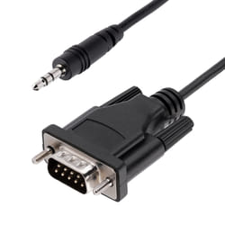 StarTech.com Cavo Seriale DB9 a Jack 3,5 mm da 1m - Adattatore Seriale RS232 9 pin a Jack 3,5 M/M per la Configurazione e Calibrazione di Dispositivi Seriali, Proiettori, Digital Signage e TV tramite Jack Audio