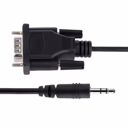 StarTech.com Cavo Seriale DB9 a Jack 3,5 mm da 1m - Adattatore Seriale RS232 9 pin a Jack 3,5 M/M per la Configurazione e Calibrazione di Dispositivi Seriali, Proiettori, Digital Signage e TV tramite Jack Audio