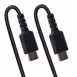 StarTech.com Cavo USB C Ricarica Veloce da 1m; Cavetto USB tipo C 2.0 Spiralato di Alimentazione e Sincronizzazione; Resistente Cavo USB C/USB C in Fibra Aramidica, Maschio-Maschio, TPE - Nero - Vista aggiuntiva 6