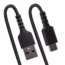 StarTech.com Cavo USB C Ricarica Veloce da 1m; Cavetto USB tipo C 2.0 Spiralato di Alimentazione e Sincronizzazione; Cavo Adattatore USB A a USB C in resistente Fibra Aramidica, Maschio-Maschio, TPE - Nero - Vista aggiuntiva 6