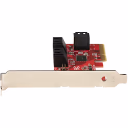 StarTech.com Scheda PCI Express 3.0 a SATA - Scheda di Espansione PCIe SATA a 6 porte - 6 Gbps - Staffa a Profilo Basso - Connettori SATA Sovrapposti - ASM1166 Non-Raid - Adattatore da PCI Express a SATA - Vista aggiuntiva 4