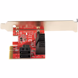 StarTech.com Scheda PCI Express 3.0 a SATA - Scheda di Espansione PCIe SATA a 6 porte - 6 Gbps - Staffa a Profilo Basso - Connettori SATA Sovrapposti - ASM1166 Non-Raid - Adattatore da PCI Express a SATA - Vista aggiuntiva 5