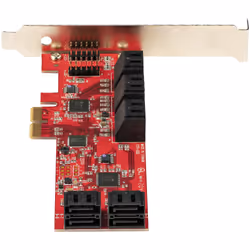 StarTech.com Scheda PCIe SATA - Scheda di Espansione PCIe SATA a 10 porte - 6 Gbps - Staffa a Profilo Basso/Alto - 10 Connettori SATA - ASM1062 Senza Raid - Convertitore da PCI Express a SATA - Vista aggiuntiva 4
