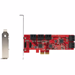 StarTech.com Scheda PCIe SATA - Scheda di Espansione PCIe SATA a 10 porte - 6 Gbps - Staffa a Profilo Basso/Alto - 10 Connettori SATA - ASM1062 Senza Raid - Convertitore da PCI Express a SATA - Vista aggiuntiva 8