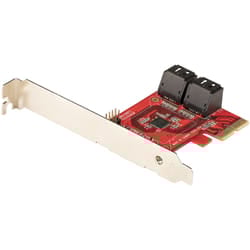 StarTech.com Scheda PCIe SATA - Scheda di Espansione PCIe SATA a 4 porte 6 Gbps - Staffa a Profilo Basso/Alto - ASM1062 senza RAID - Convertitore PCI Express SATA per SSD/HDD