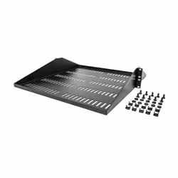 StarTech.com Mensola Rack 19" 2U - Ripiano Ventilato per Server Rack 19 pollici a Sbalzo per Dispositivi e Apparecchiature di rete non installabili a Rack; Resistente - Portata 91kg - Profondità 50 cm, Nera - Vista aggiuntiva 6