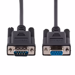 StarTech.com Cavo Seriale Null Modem RS232 da 3 m - Cavo Seriale Crossover con Schermatura in Alluminio - Cavo COM Connettore DB9 da Femmina a Maschio - Compatibile con Dispositivi DTE - Nero - Vista aggiuntiva 4