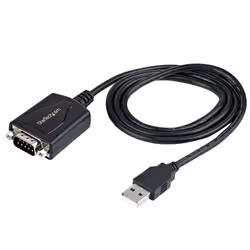 StarTech.com 1P3FPC-USB-SERIAL adattatore per inversione del genere dei cavi DB-9 USB Type-A (4 pin) USB 2.0 Nero - Vista aggiuntiva 4