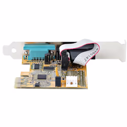 StarTech.com Scheda seriale PCI Express a due porte; Scheda di interfaccia seriale da PCIe a 2x RS232 (DB9), Scheda PCIe per PC con 16C1050 UART, staffe standard o a basso profilo, ritenzione COM, Windows e Linux - Vista aggiuntiva 4