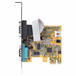 StarTech.com Scheda seriale PCI Express a due porte; Scheda di interfaccia seriale da PCIe a 2x RS232 (DB9), Scheda PCIe per PC con 16C1050 UART, staffe standard o a basso profilo, ritenzione COM, Windows e Linux - Vista aggiuntiva 6