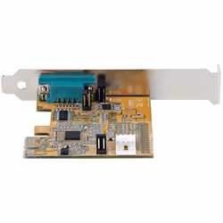 StarTech.com Scheda seriale PCI Express a 1 porta; Scheda di interfaccia seriale da PCIe a RS232 (DB9), Scheda PCIe per PC con 16C1050 UART, staffe standard o a basso profilo, ritenzione COM, Windows e Linux - Vista aggiuntiva 4