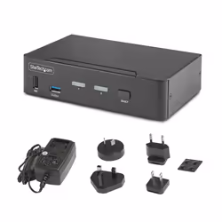 StarTech.com KVM Switch DisplayPort a 2 porte, Display singolo 8K 60Hz / 4K 144Hz, DP 1.4, 2 porte USB 3.0, 4 porte USB 2.0 HID, Commutazione con hot keys, Conforme a TAA - Indipendente dal SO, Case in metallo - Vista aggiuntiva 5
