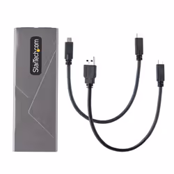 StarTech.com Box SSD M2 NVME - Adattatore USB-C 10Gbps a M.2 NVMe/SATA - Case Esterno USB-C (3.0/3.1) in Alluminio per SSD M2 PCIe/SATA - Cavi USB-C/A inclusi - Compatibile con 2230/2242/2260/2280 - Thunderbolt 3 - Vista aggiuntiva 5