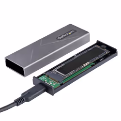 StarTech.com Box SSD M2 NVME - Adattatore USB-C 10Gbps a M.2 NVMe/SATA - Case Esterno USB-C (3.0/3.1) in Alluminio per SSD M2 PCIe/SATA - Cavi USB-C/A inclusi - Compatibile con 2230/2242/2260/2280 - Thunderbolt 3 - Vista aggiuntiva 6