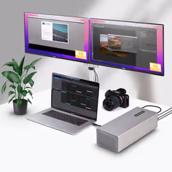 StarTech.com Chassis Thunderbolt 3 PCIe, Enclosure esterna con doppi slot PCI Express, Box PCIe per laptop/Desktop/All-In-One, uscita 8K/4K tramite porte TB3/DP 1.4, per schede di acquisizione video/fibra/Ethernet - Vista aggiuntiva 8
