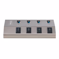 StarTech.com Hub USB-C Autoalimentato a 4 Porte con Interruttori Individuali - Multipresa USB 3.0 5Gbps per Notebook e PC Desktop USB-C/A - Ciabatta USB-Type C BC 1.2 con Alimentatore