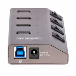 StarTech.com Hub USB-C Autoalimentato a 4 Porte con Interruttori Individuali - Multipresa USB 3.0 5Gbps per Notebook e PC Desktop USB-C/A - Ciabatta USB-Type C BC 1.2 con Alimentatore - Vista aggiuntiva 4