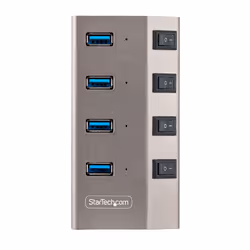 StarTech.com Hub USB-C Autoalimentato a 4 Porte con Interruttori Individuali - Multipresa USB 3.0 5Gbps per Notebook e PC Desktop USB-C/A - Ciabatta USB-Type C BC 1.2 con Alimentatore - Vista aggiuntiva 5