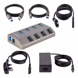 StarTech.com Hub USB-C Autoalimentato a 4 Porte con Interruttori Individuali - Multipresa USB 3.0 5Gbps per Notebook e PC Desktop USB-C/A - Ciabatta USB-Type C BC 1.2 con Alimentatore - Vista aggiuntiva 6