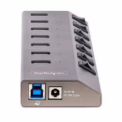 StarTech.com Hub USB-C Autoalimentato a 7 Porte con Interruttori Individuali - Multipresa USB 3.0 5Gbps per Notebook e PC Desktop USB-C/A - Ciabatta USB-Type C BC 1.2 con Alimentatore - Vista aggiuntiva 4