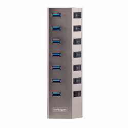 StarTech.com Hub USB-C Autoalimentato a 7 Porte con Interruttori Individuali - Multipresa USB 3.0 5Gbps per Notebook e PC Desktop USB-C/A - Ciabatta USB-Type C BC 1.2 con Alimentatore - Vista aggiuntiva 5