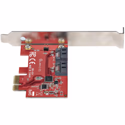 StarTech.com Scheda PCI Express SATA - Scheda Espansione PCIe SATA 2 Porte 6Gbps - Profilo Standard/Basso - Adattatore/Controller PCIe SATA 3 - Chipset ASM1061 no-Raid - Convertitore PCIe a SATA III - Vista aggiuntiva 4