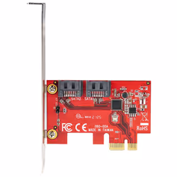 StarTech.com Scheda PCI Express SATA - Scheda Espansione PCIe SATA 2 Porte 6Gbps - Profilo Standard/Basso - Adattatore/Controller PCIe SATA 3 - Chipset ASM1061 no-Raid - Convertitore PCIe a SATA III - Vista aggiuntiva 6