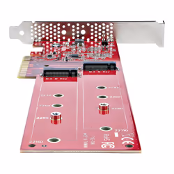 StarTech.com Adattatore PCI Express M.2 NVMe - Scheda Adattatore PCIe 4.0 x8 x16 a Doppio SSD M.2 NVMe or AHCI, 7.8Gbps per disco - Biforcazione richiesta - Compatibile con Windows/Linux - Vista aggiuntiva 4