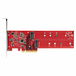 StarTech.com Adattatore PCI Express M.2 NVMe - Scheda Adattatore PCIe 4.0 x8 x16 a Doppio SSD M.2 NVMe or AHCI, 7.8Gbps per disco - Biforcazione richiesta - Compatibile con Windows/Linux - Vista aggiuntiva 5