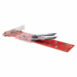 StarTech.com Adattatore PCI Express M.2 NVMe - Scheda Adattatore PCIe 4.0 x8 x16 a Doppio SSD M.2 NVMe or AHCI, 7.8Gbps per disco - Biforcazione richiesta - Compatibile con Windows/Linux - Vista aggiuntiva 7