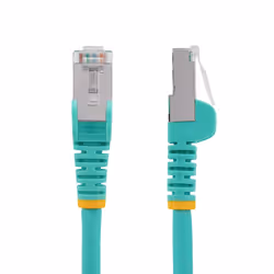 StarTech.com Cavo Ethernet CAT 6a - 7,5m - Acqua - Cavo di rete LAN Low Smoke Zero Halogen (LSZH) - 10GbE 500MHz 100W PoE++ - Filo/Cavo patch schermato S/FTP con spinotto RJ45 antigroviglio e rilievi di trazione - Vista aggiuntiva 2