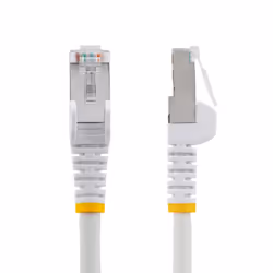StarTech.com Cavo Ethernet CAT 6a - 5m - Bianco - Cavo di rete LAN Low Smoke Zero Halogen (LSZH) - 10GbE 500MHz 100W PoE++ - Filo/Cavo patch schermato S/FTP con spinotto RJ45 antigroviglio e rilievi di trazione