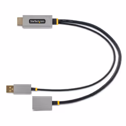 StarTech.com Cavo adattatore da HDMI a DisplayPort da 30 cm - Convertitore attivo da HDMI 2.0 a DP 1.2 da 4K 60Hz, HDR - Adattatore HDMI alimentato tramite bus USB - Da notebook/PC HDMI a monitor DisplayPort - Vista aggiuntiva 6