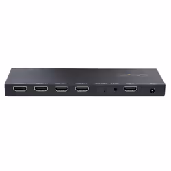 StarTech.com Splitter HDMI 4K con 4 Porte - Sdoppiatore HDMI 2.0 4K 60Hz 1 In e 4 Out - HUB HDMI 4K con Scaler Integrato - Splitter HDMI con Porta Audio 3,5 mm/ottica - Vista aggiuntiva 4