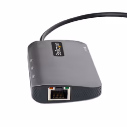 StarTech.com Adattatore USB C Multiporta, Video HDMI 4K 60Hz, Hub USB 3.2 a 3 porte USB-A 5Gbps , 100W Power Delivery Pass-Through, GbE, Cavo integrato da 30cm, Docking Station per laptop /Mini Dock da viaggio - Vista aggiuntiva 5
