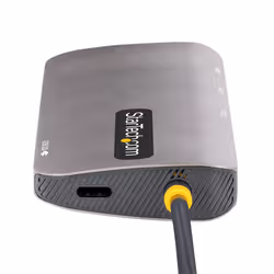 StarTech.com Adattatore USB C Multiporta, Video HDMI 4K 60Hz, Hub USB 3.2 a 3 porte USB-A 5Gbps , 100W Power Delivery Pass-Through, GbE, Cavo integrato da 30cm, Docking Station per laptop /Mini Dock da viaggio - Vista aggiuntiva 6