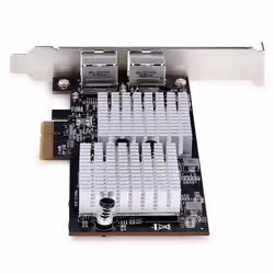 StarTech.com Scheda di Rete PCIe 10GbE a 2 Porte - Scheda di Espansione Ethernet Gigabit per PC/Server, Adattatore di Rete PCI Express Six-Speed con Jumbo Frame, Scheda di Interfaccia LAN/NIC 10GBASE-T e NBASE-T - Vista aggiuntiva 4