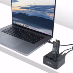 StarTech.com Duplicatore di unità M.2 NVMe 1:1, clonatore autonomo di dischi SSD M.2 fino a 90 GBpm, dock USB 3.2 20Gbps per drive M.2 a doppio alloggiamento, cavi USB-C/A inclusi - Vista aggiuntiva 8