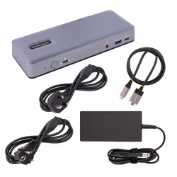 StarTech.com Docking Station USB-C - Dock USB Tipo C Multi Monitor - HDMI/DP/USB- C con DP Alt-mode - 3x 4K30Hz/2x 4K60Hz - Hub USB 7 Porte, 60W PD, GbE, Audio 3.5mm. Certificato Works with Chomebook - Vista aggiuntiva 6